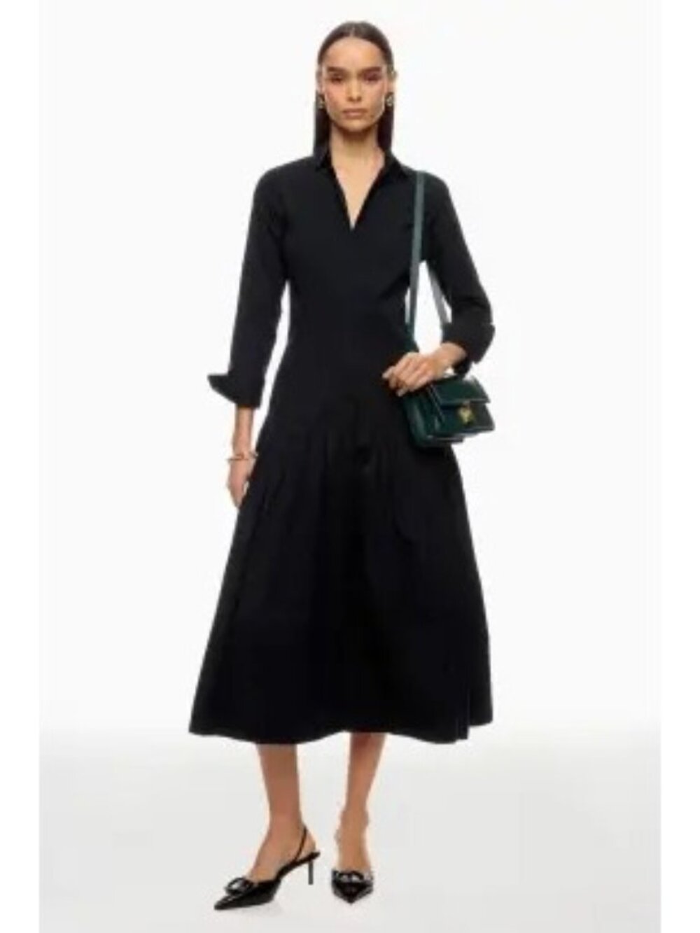 R-80.  Polo Ralph Lauren Black Long Sleeve Day Dress